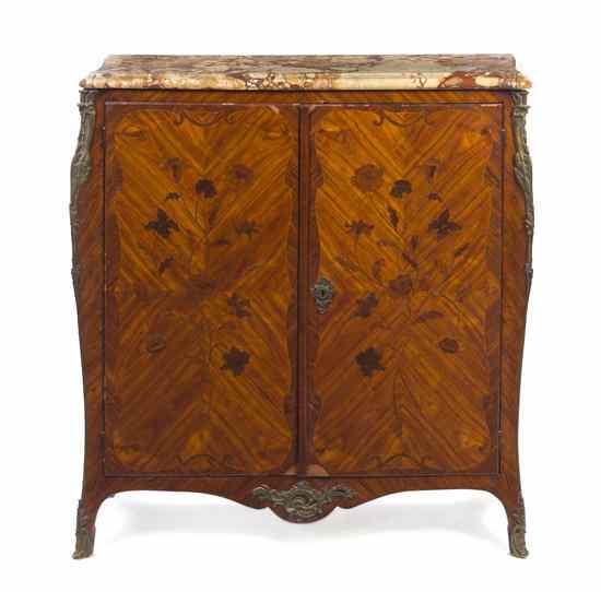 Appraisal: A Louis XV Marquetry and Gilt Metal Mounted Console Cabinet