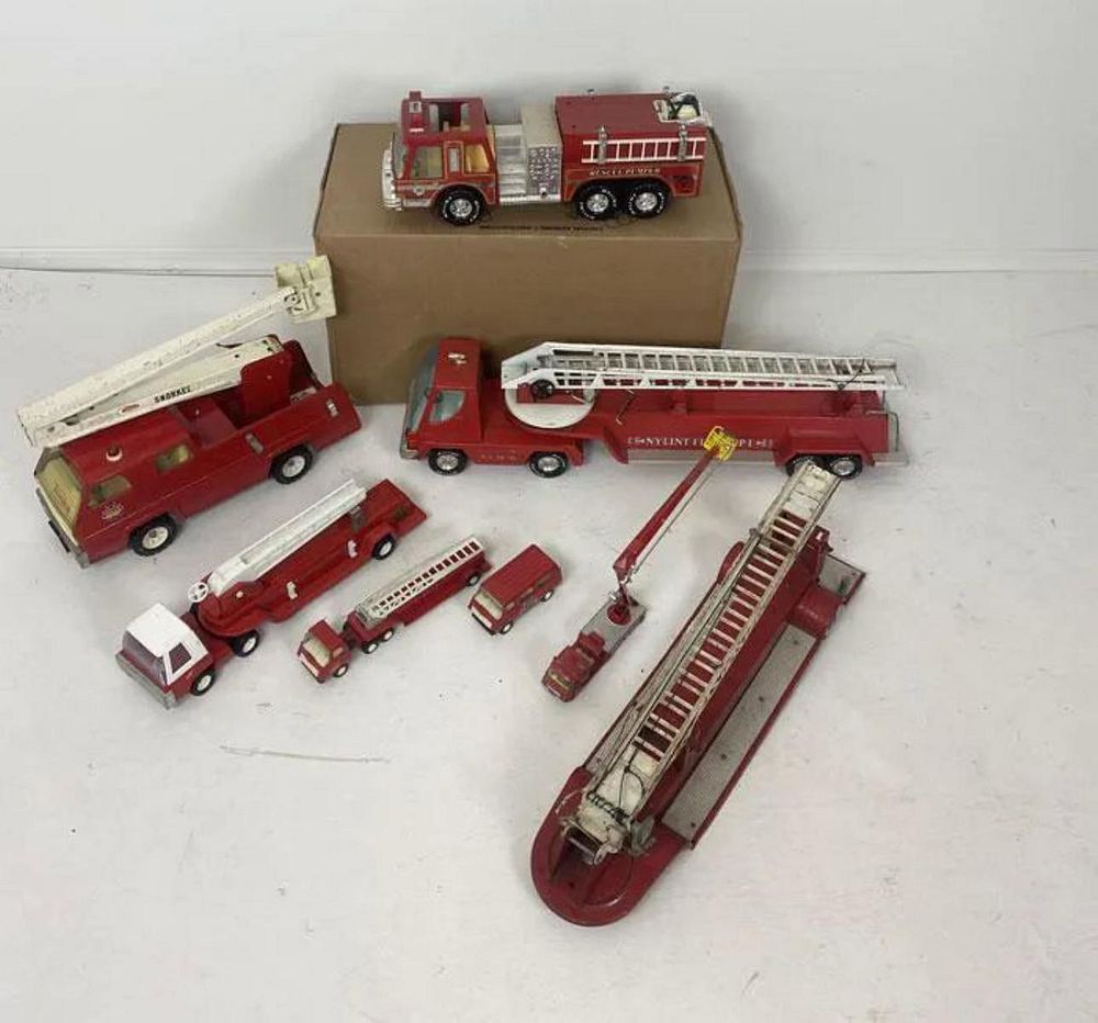 Appraisal: Lot Vintage Toy Trucks including Tonka Buddy Nylint Corgi ranging