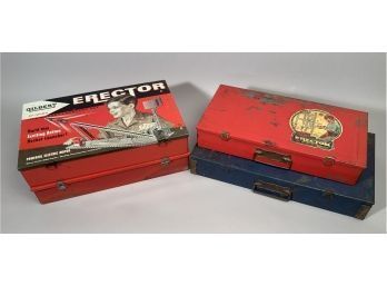 Appraisal: Four vintage Erector sets in boxes including numbers and and