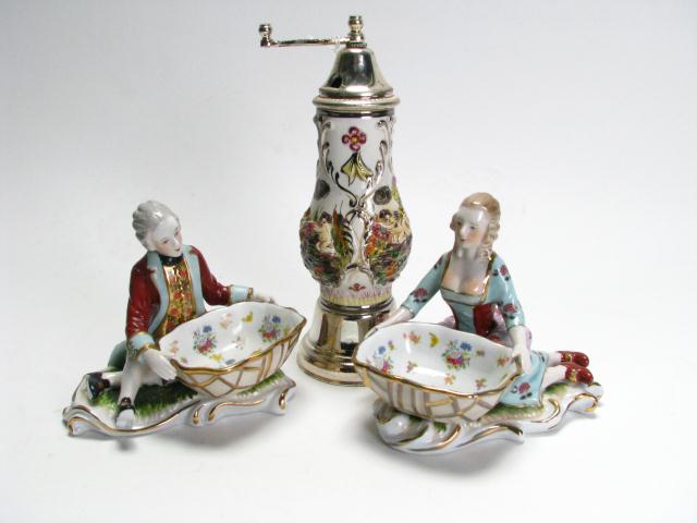 Appraisal: Group of Antique Style Porcelain including a Capodimonte Reuge music