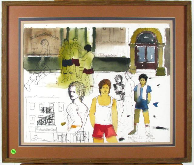 Appraisal: Joni T Johnson - IN x Mixed Media Signed Lower