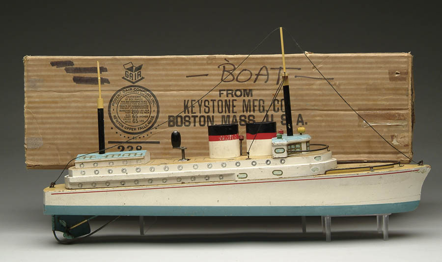 Appraisal: KEYSTONE CLOCKWORK CABIN CRUISER IN O B Large cruiser painted