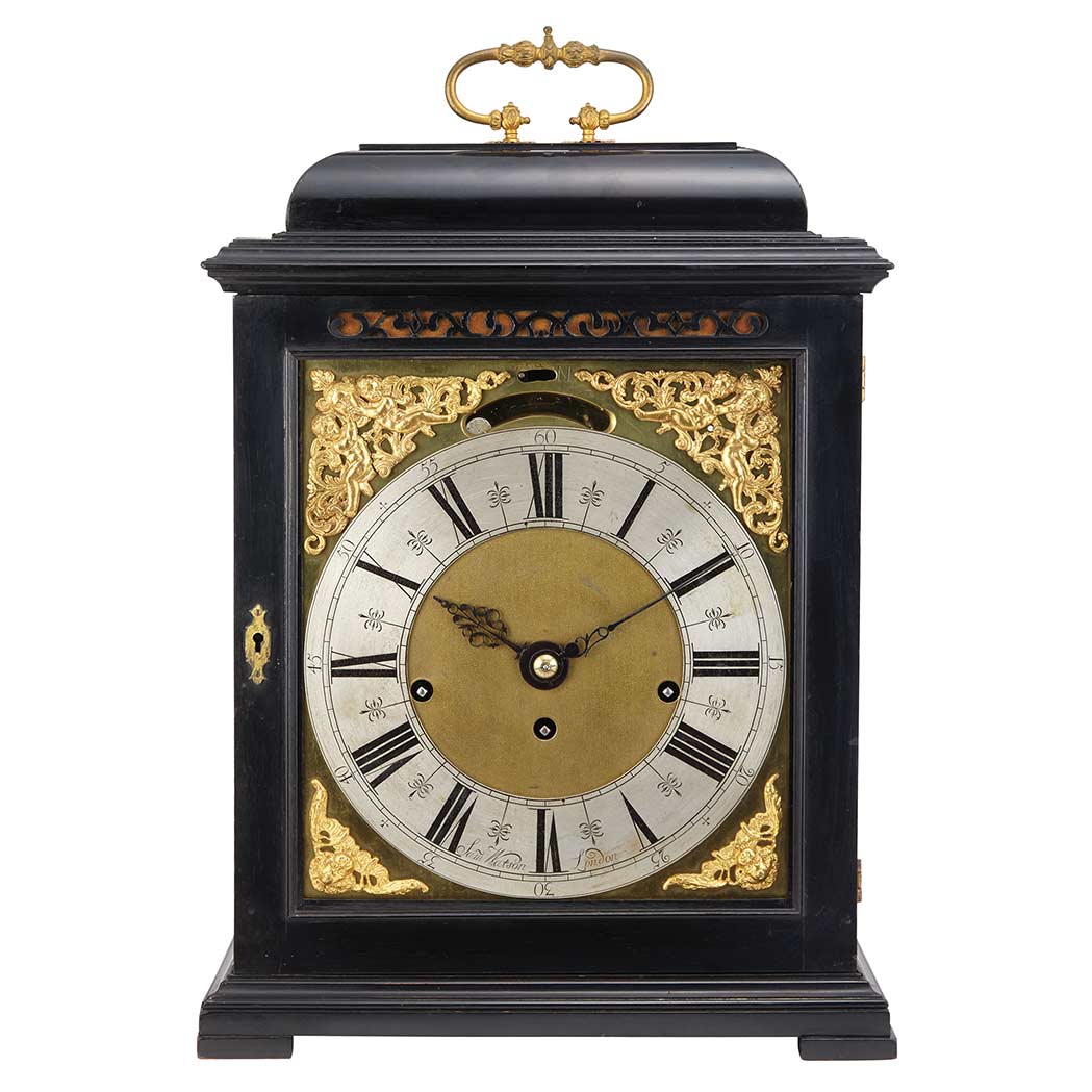 Appraisal: English Ebony Veneered Bracket Clock Samuel Watson late th century