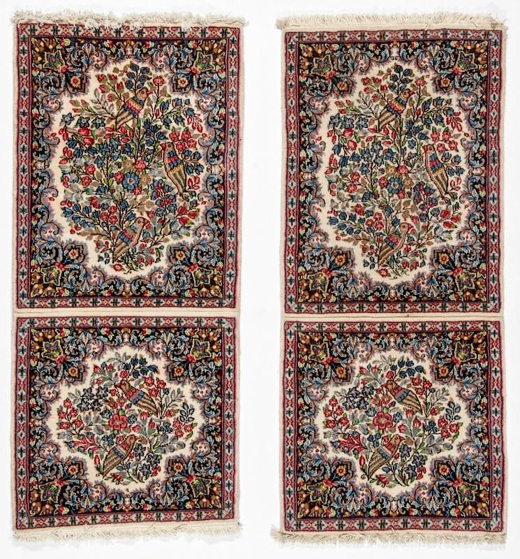 Appraisal: A Pair of Kerman Shared Warp Double Rugs Persia '