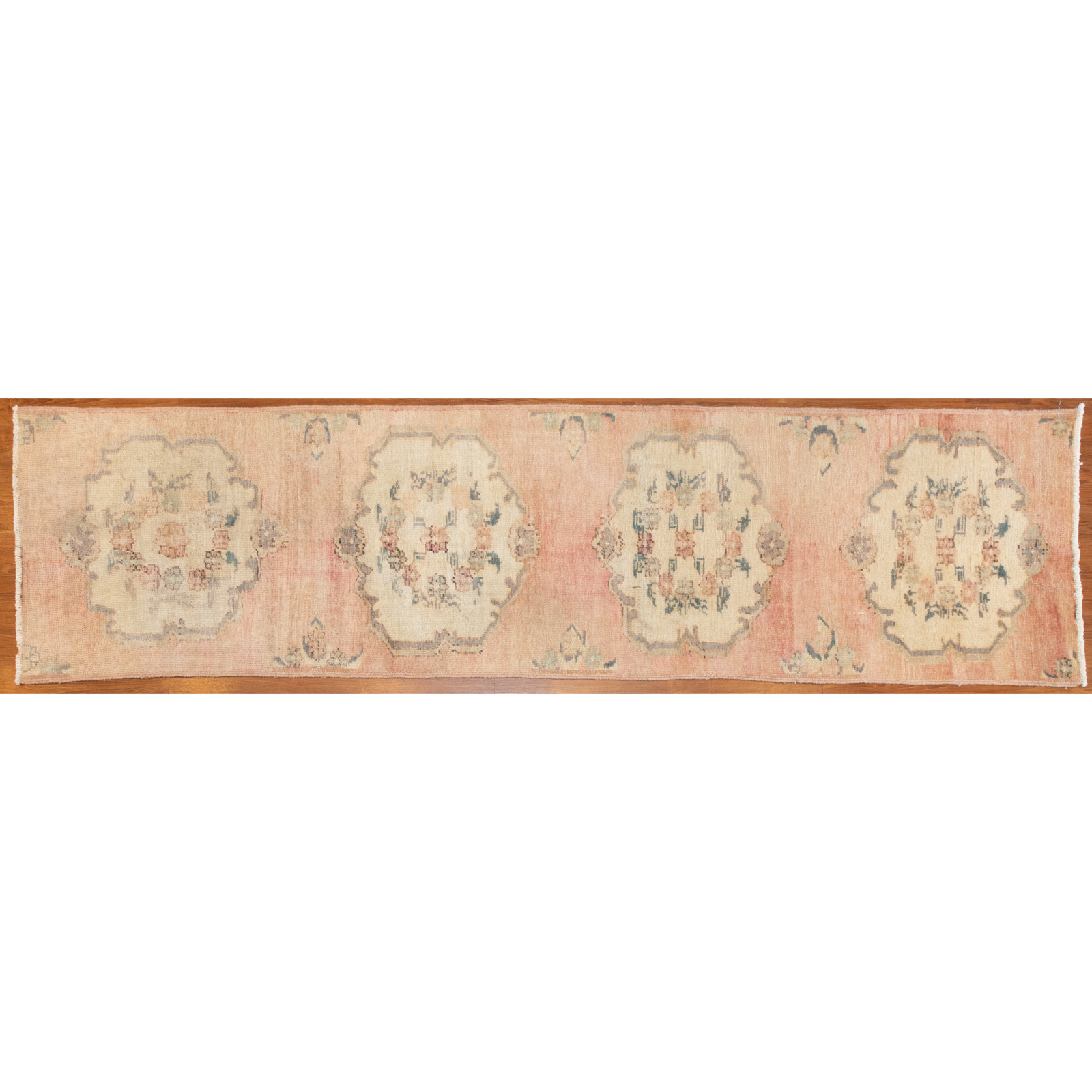 Appraisal: SEMI-ANTIQUE OUSHAK RUNNER TURKEY X Second quarter- th century hand-knotted