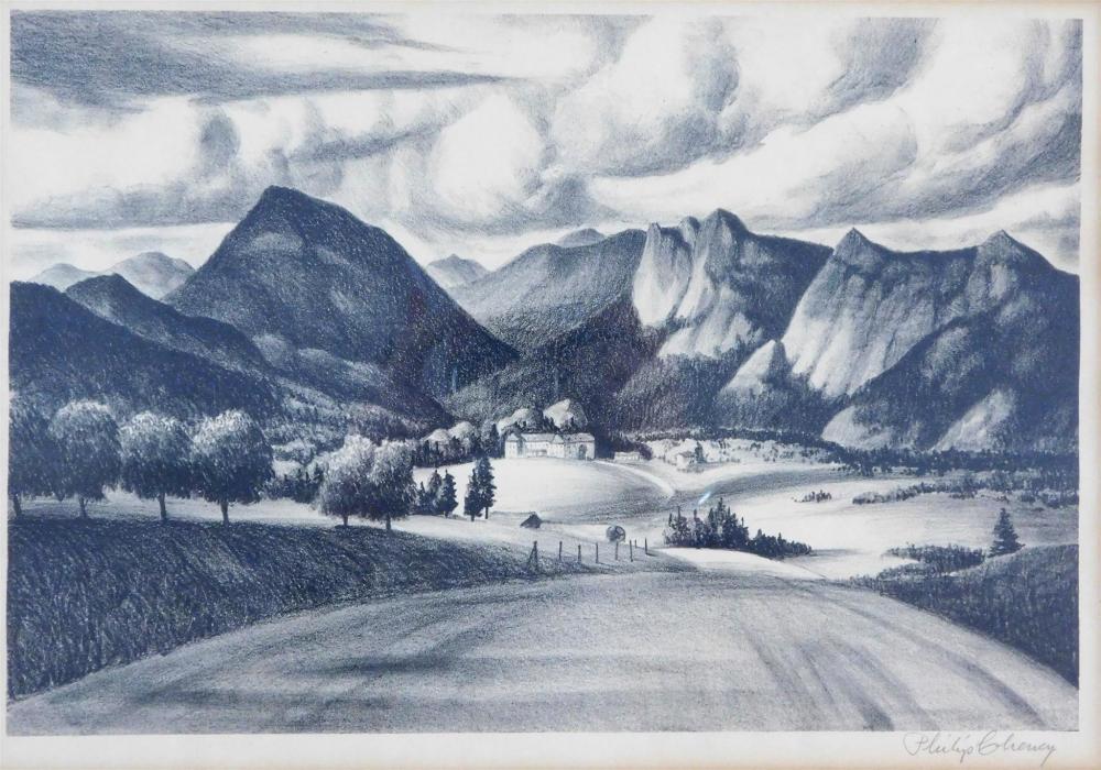 Appraisal: Philip Cheney American - Estes Park Colorado c lithograph on