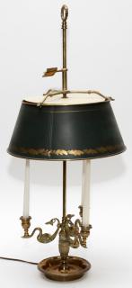 Appraisal: FRENCH CANDELABRA CONVERTED ELECTRIFIED TABLE LAMP FRENCH CANDELABRA CONVERTED TO