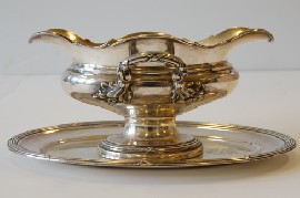 Appraisal: KOCH BERGFELD LATE TH CENTURY GERMAN SILVER SAUCE TUREEN AND