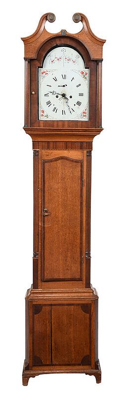 Appraisal: Georgian Inlaid Oak Tall Case Clock British late th early