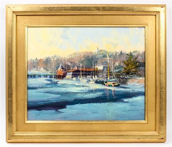 Appraisal: Kathleen Billis American th st Century Harbor Ice Kennebunkport Maine