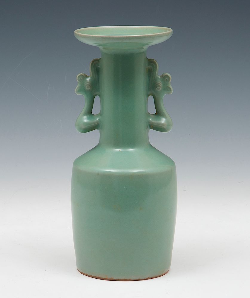 Appraisal: Longquan Celadon Kinuta Vase Longquan Celadon Kinuta Vase The cylindrical