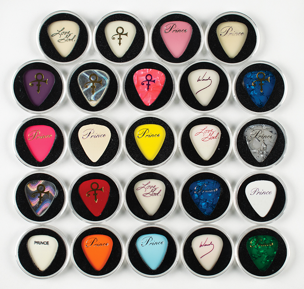 Appraisal: Outstanding collection of original Prince guitar picks collected throughout the