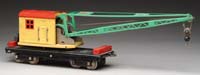 Appraisal: LIONEL STANDARD GAUGE CRANE In late colors red roof yellow