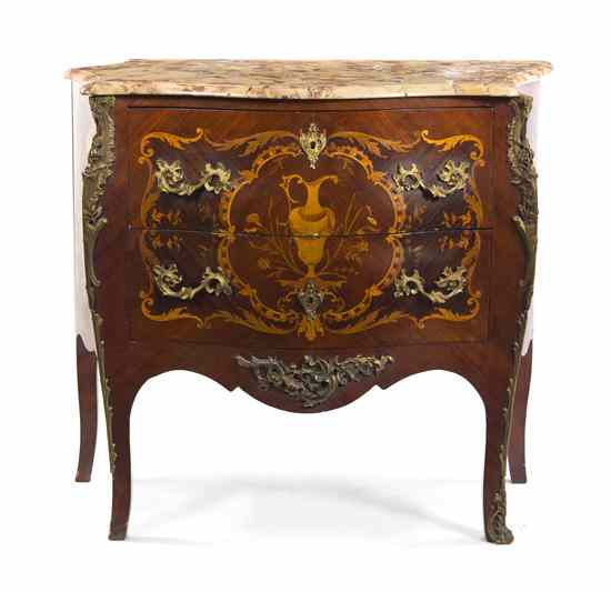 Appraisal: A Louis XVI Style Marquetry and Gilt Metal Mounted Commode