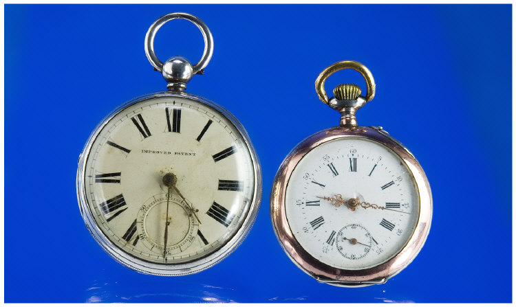 Appraisal: Silver Pocket Watch Hallmarked London Plus a Swiss silver pocket