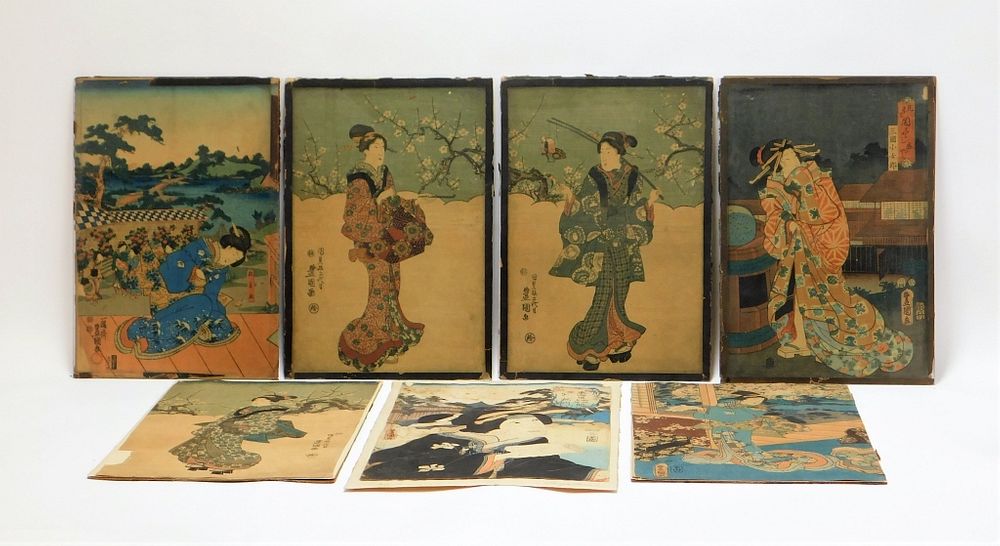 Appraisal: PC Utagawa Kunisada Geisha Woodblock Prints Utagawa Kunisada Japan -