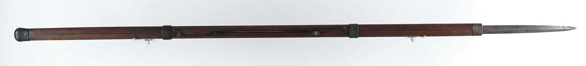 Appraisal: SCARCE CONFEDERATE RETRACTABLE PIKE Wooden -part shaft with cast metal