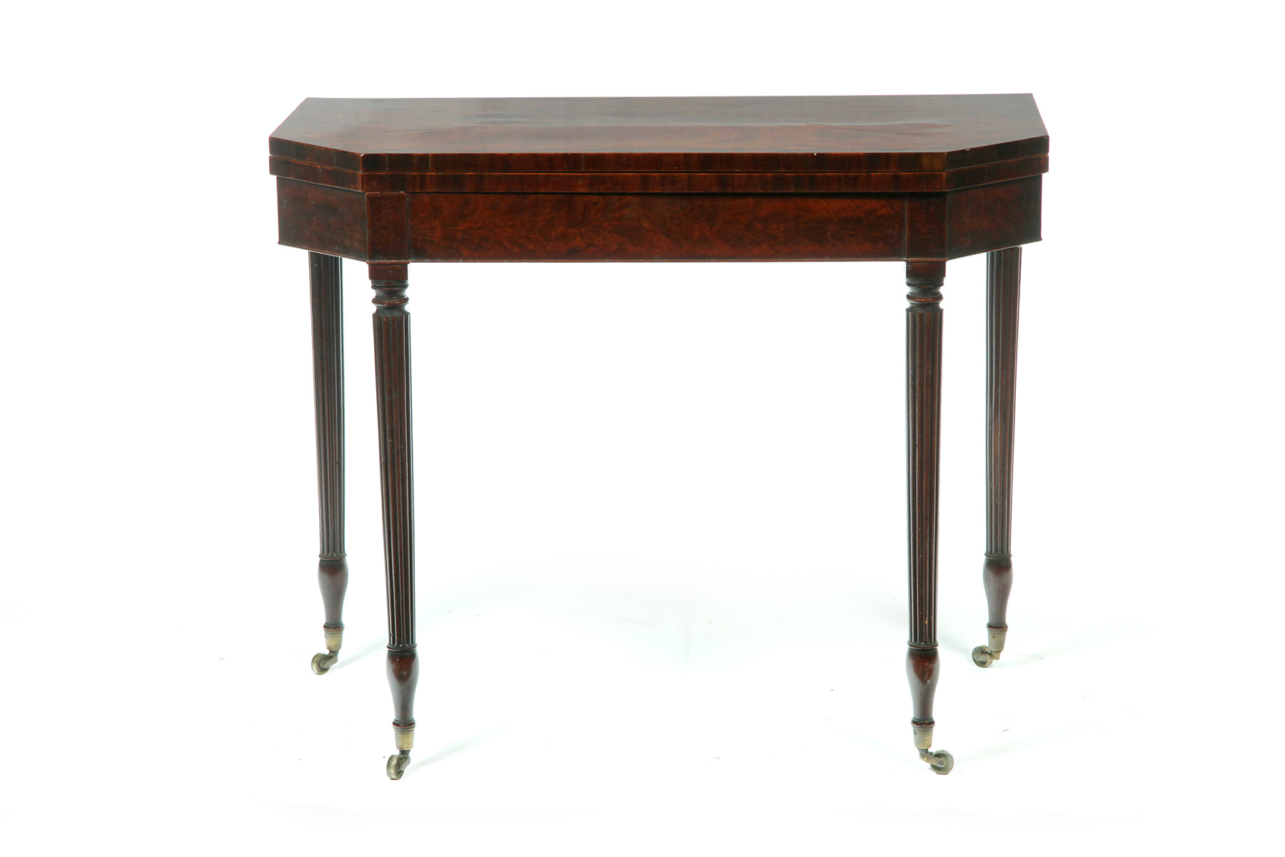 Appraisal: AMERICAN FEDERAL CARD TABLE First half- th century mahogany with