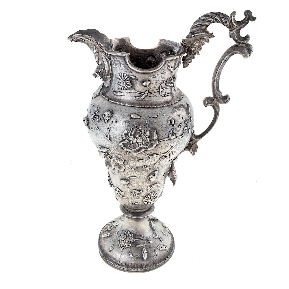 Appraisal: S Kirk Son Co Sterling Silver Ewer th century baluster-form