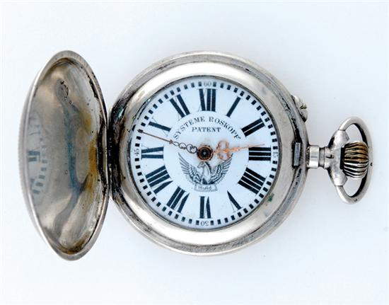 Appraisal: Russian silver hunting case pocket watch by Roskopf late th