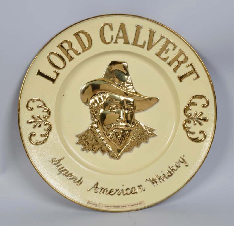 Appraisal: Lord Calvert Whiskey Large Metal Charger This charger is in