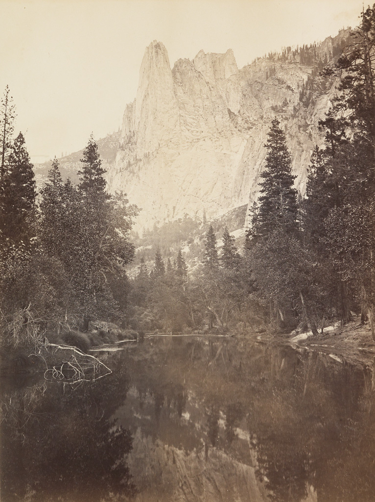 Appraisal: CARLETON WATKINS - Sentinel Rock View Up Yosemite Valley Mammoth-plate