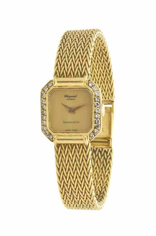 Appraisal: An Karat Yellow Gold and Diamond Watch Chopard for Tiffany