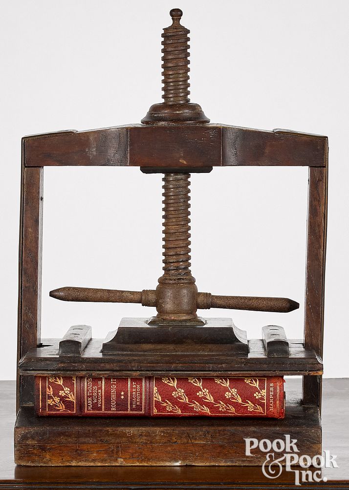 Appraisal: English oak book press ca English oak book press ca