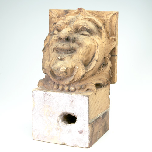 Appraisal: ARCHITECTURAL TERRA COTTA Cornice piece modeled with an impish gargoyle