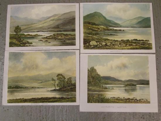 Appraisal: Keith Burtonshaw four watercolours of the lake district Watendalth Tarn