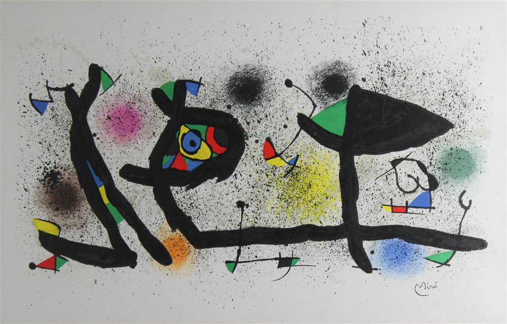 Appraisal: JOAN MIRO SPANISH - SCULPTURES Color lithograph x in sight