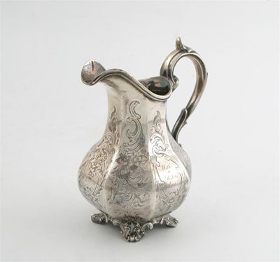 Appraisal: A Victorian provincial silver cream jug by James and Josiah