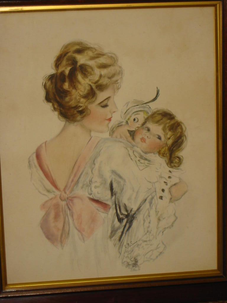 Appraisal: ELIZABETH R COOPER th Century Mother and Child and Woman