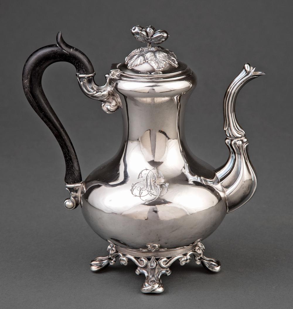 Appraisal: French st Standard Silver Coffee Pot th c probably Louis