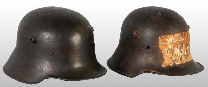 Appraisal: Lot of Steel World War I German Helmets Description Includes