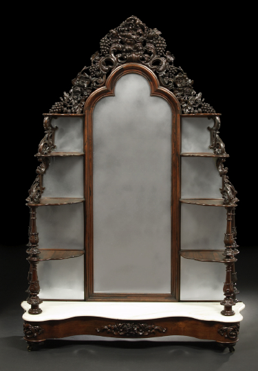 Appraisal: Fine American Rococo Revival Rosewood Etagere mid- th century attributed