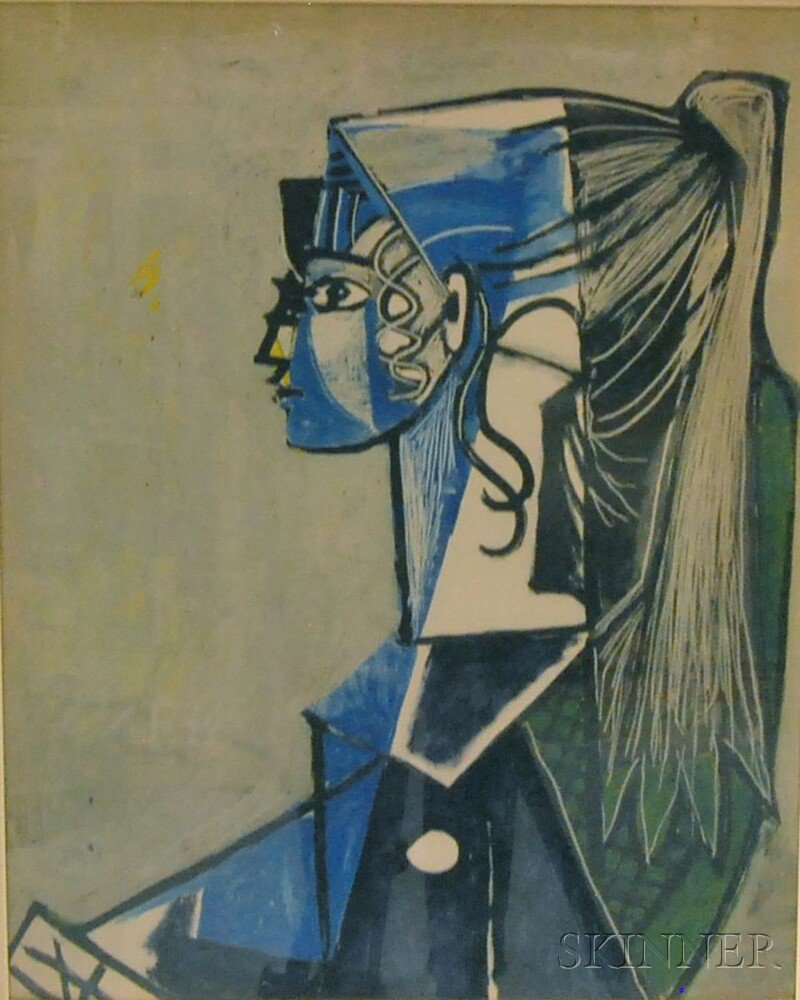 Appraisal: After Pablo Picasso Spanish - Portrait of a Young Woman