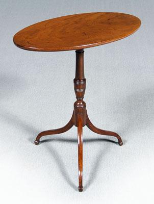 Appraisal: Massachusetts Federal candle stand fine quality mahogany with oval tilting