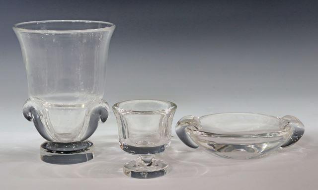 Appraisal: lot of Steuben colorless art glass tableware mid th c