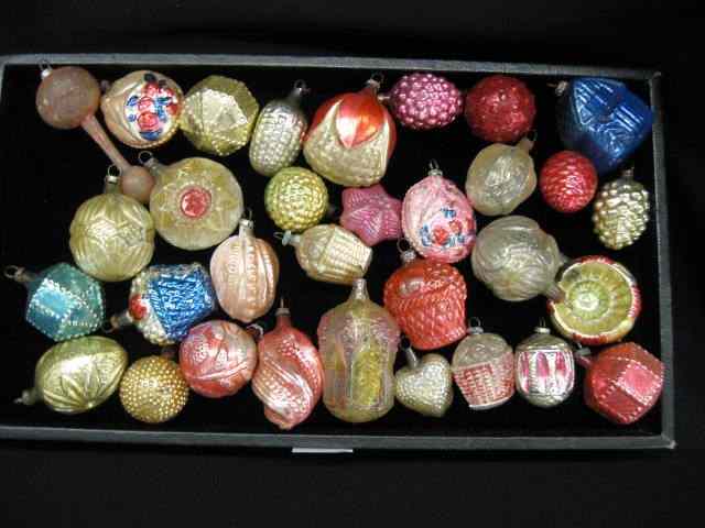 Appraisal: Victorian Blown Glass Christmas Ornaments includes berries basket house more