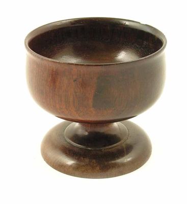 Appraisal: An th century treen large salt with a wide bowl