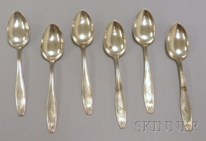 Appraisal: Set of Six Stieff Sterling Silver Spoons approx troy oz