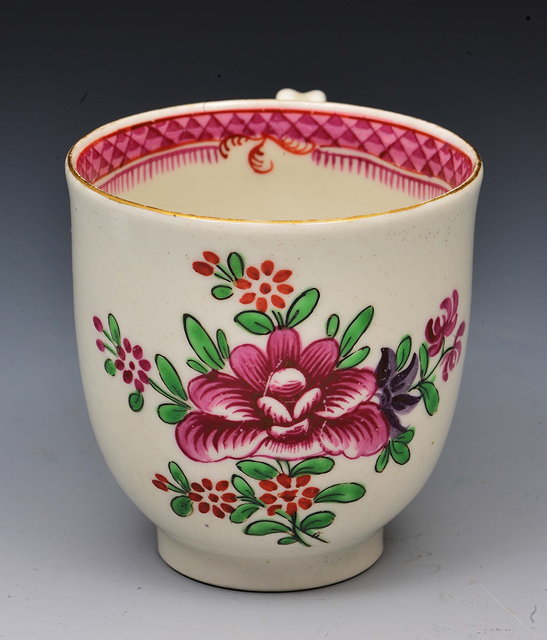 Appraisal: Worcester coffee cupcirca decorated in polychrome enamels with Oriental flowers