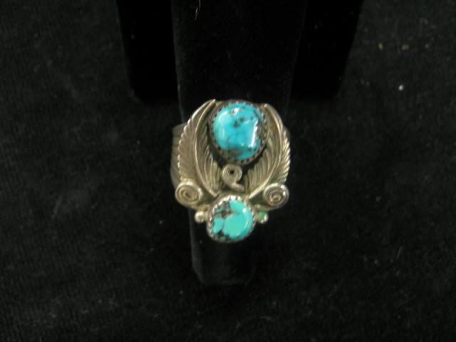 Appraisal: Navaho Indian Silver Ring turquoise set