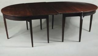 Appraisal: Hepplewhite Mahogany D End Dining Table Hepplewhite mahogany D end