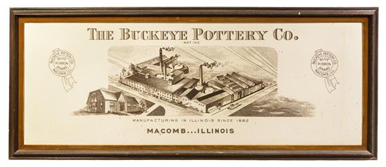 Appraisal: Sale Lot A Buckeye Pottery Co Advertising Poster framed x