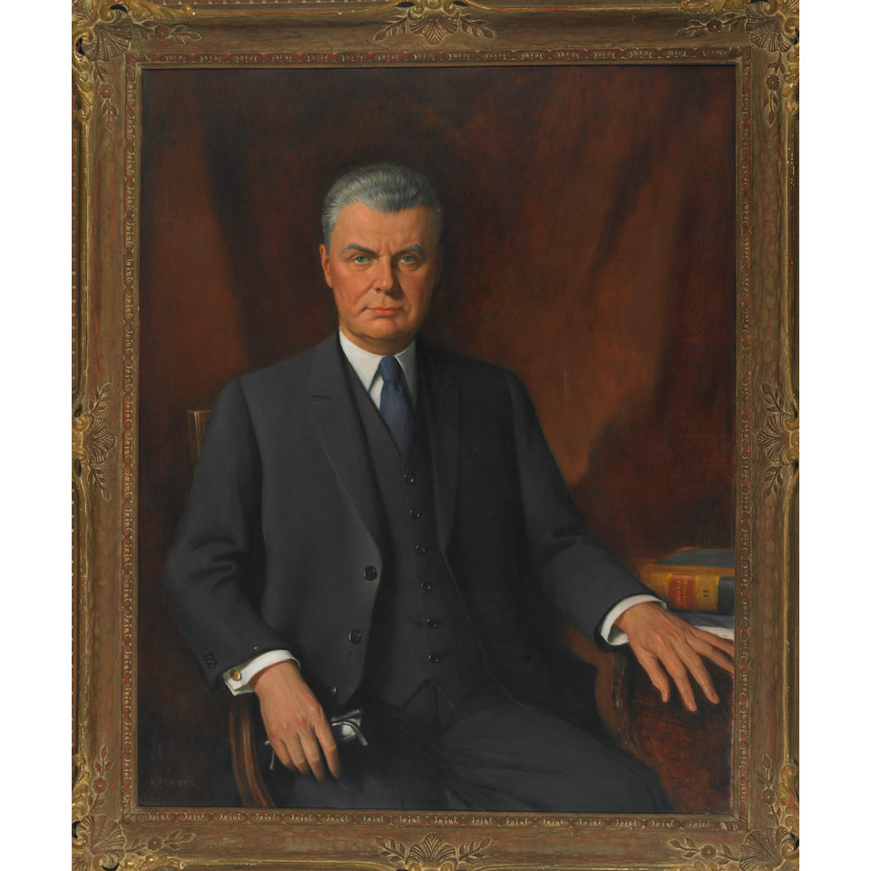 Appraisal: Kenneth Keith Forbes - Canadian PORTRAIT OF THE RIGHT HONOURABLE