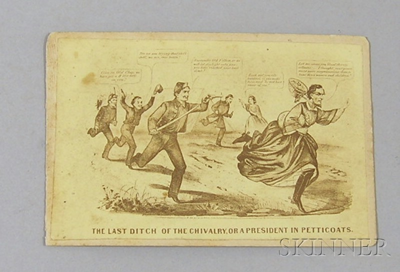 Appraisal: Civil War Era Carte de Visite Political Caricature of the