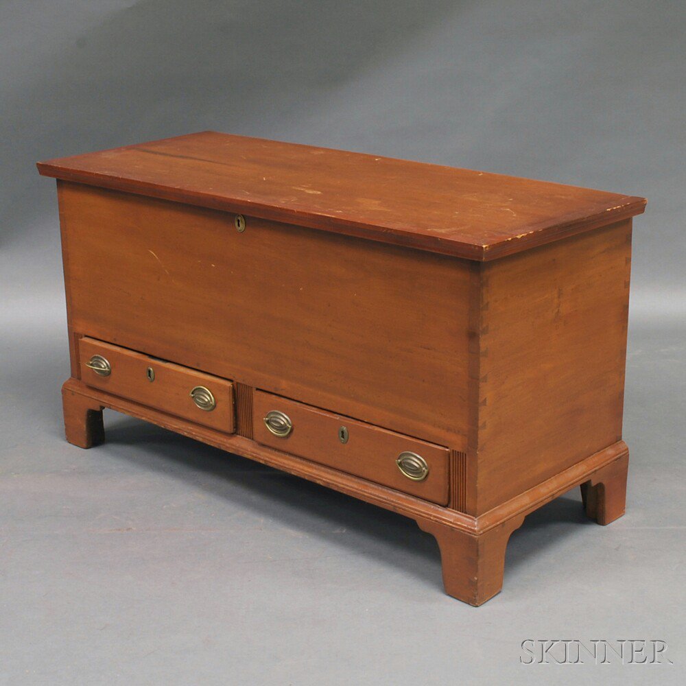 Appraisal: Federal Pine Two-drawer Blanket Chest Pennsylvania early th century the