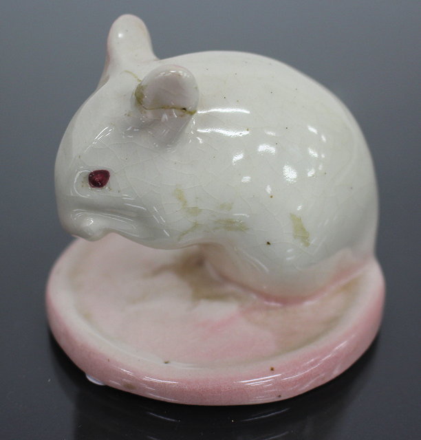 Appraisal: WHITE POTTERY MOUSE with the base stamped 'Rosa Neuwirth' cm